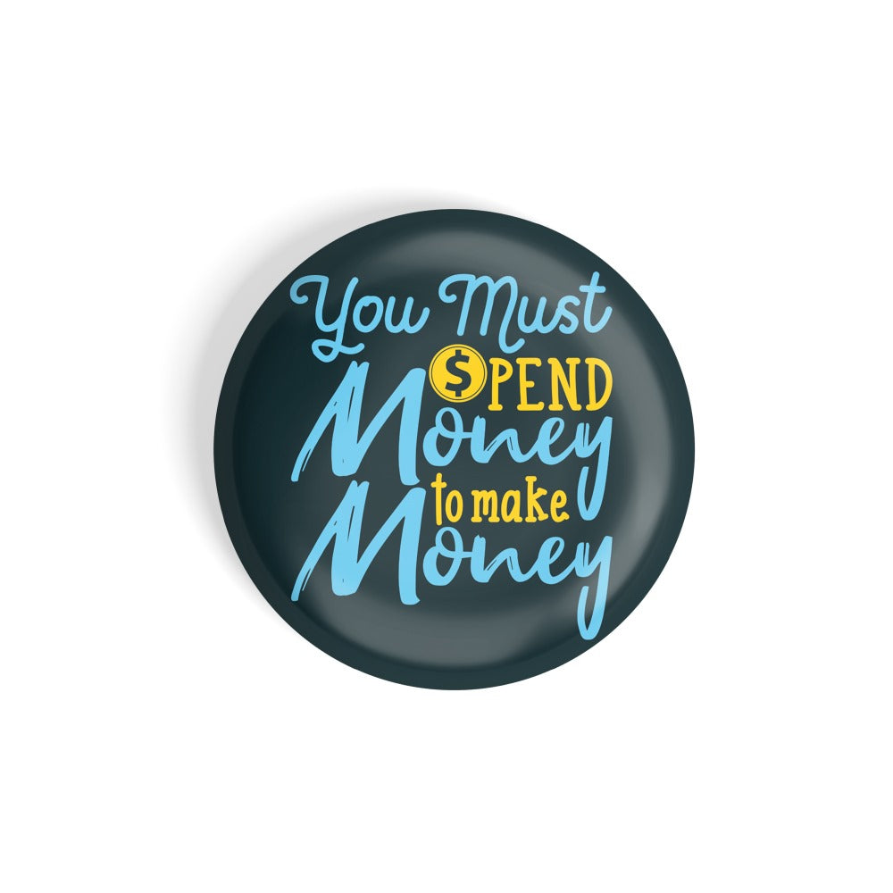 dhcrafts Round Fridge Magnet Quotes Black Every Pro Was Once A Noob Glossy Finish Design Pack of 1 (58 mm)